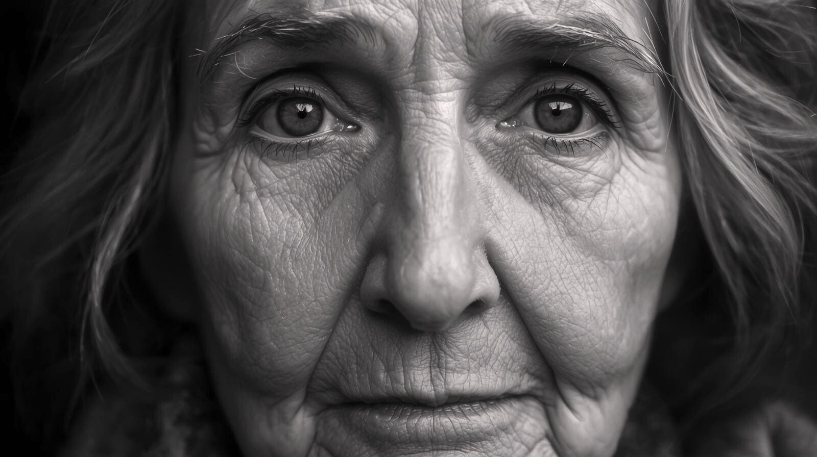 Старая женщина с грустными глазами