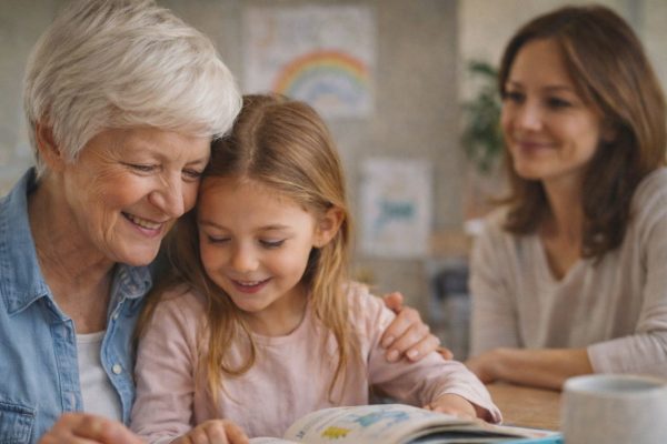 Бабушка по материнской линии и ребёнок: роль бабушки в жизни ребёнка, тёплая связь и поддержка.