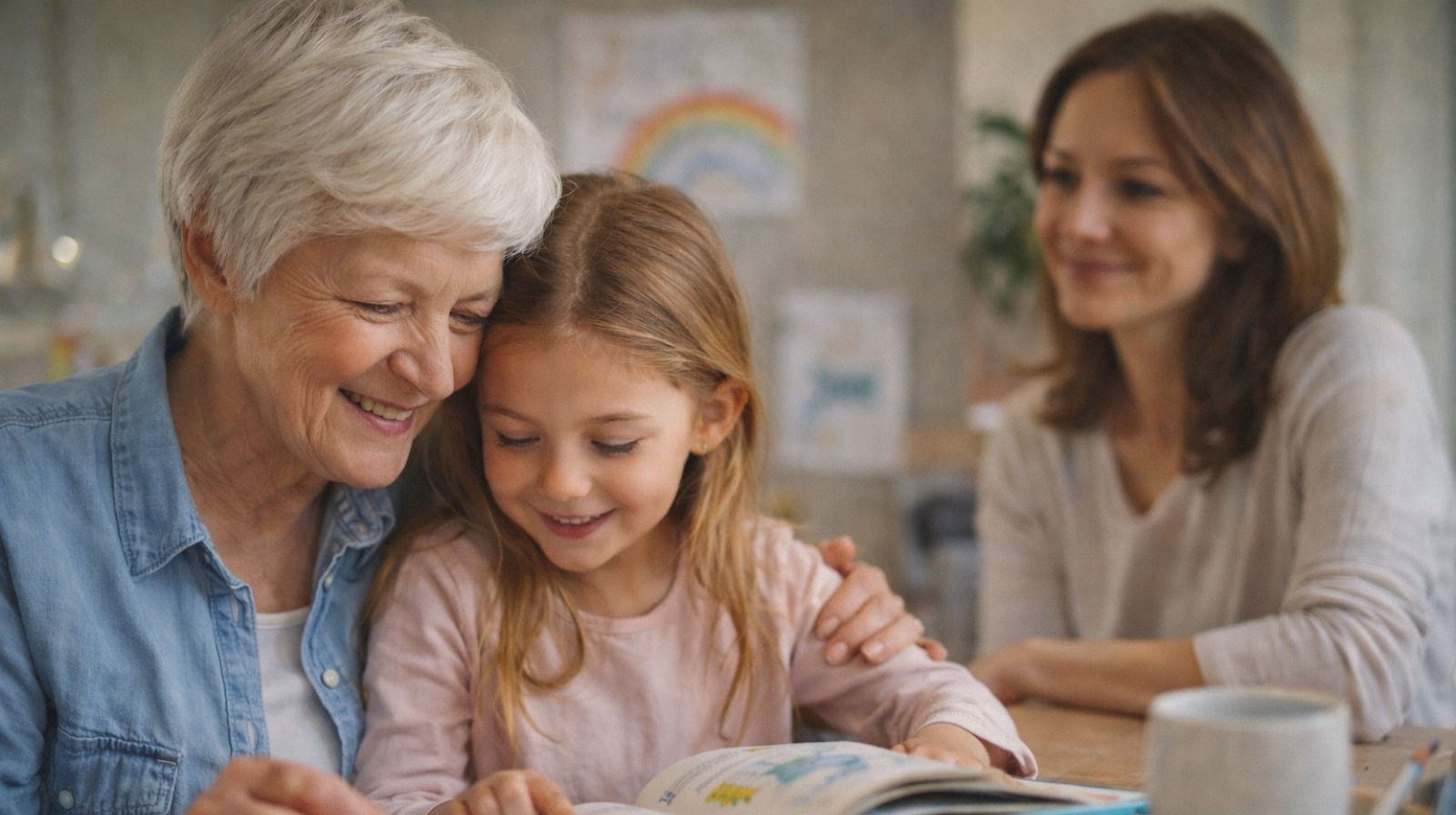 Бабушка по материнской линии и ребёнок: роль бабушки в жизни ребёнка, тёплая связь и поддержка.