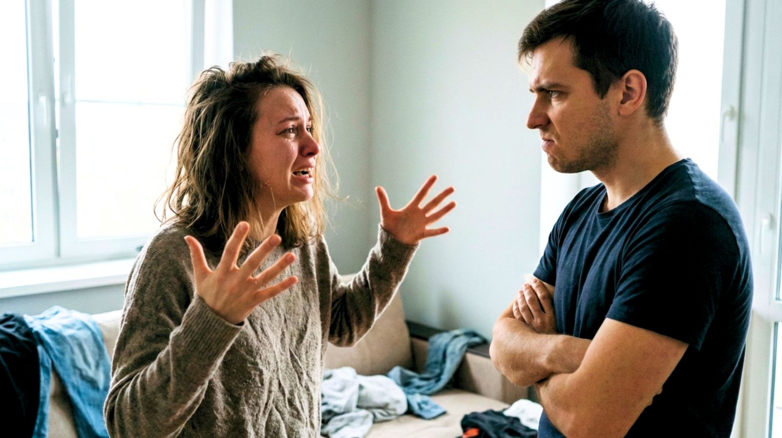 Менопауза и отношения: пара делает паузу в разговоре, чтобы снизить конфликт и обсудить чувства спокойно