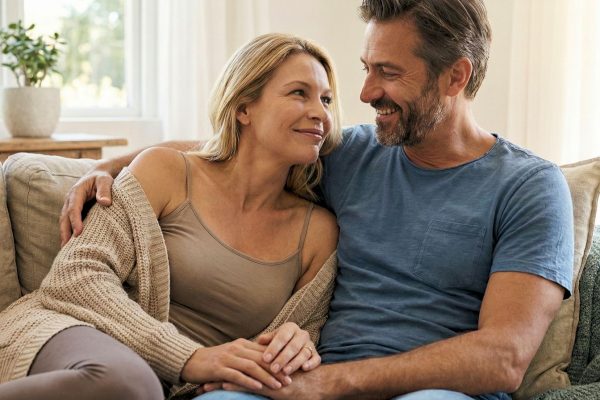 Нужна ли близость после 50: пара держится за руки дома, интимные отношения после 50 и близость без стыда